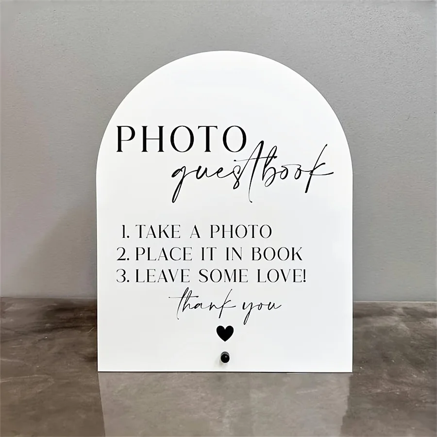 Personalized Guest Book - لافتة كتاب ضيوف لصور الزفاف الأنيقة