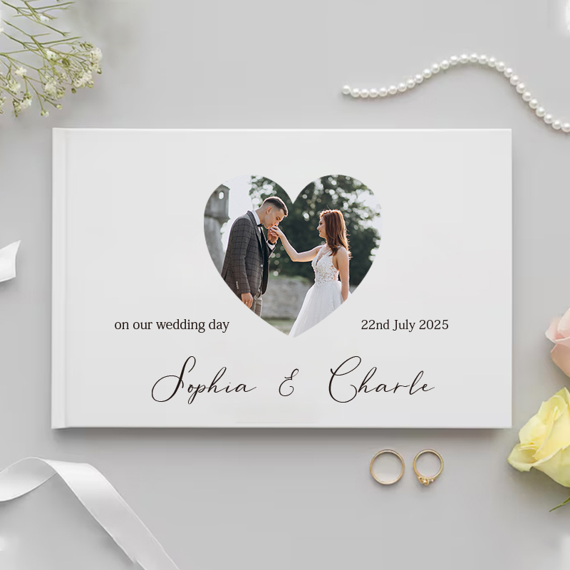 Personalized Guest Book - كتاب ضيوف مخصص لهدية الزفاف، ألبوم