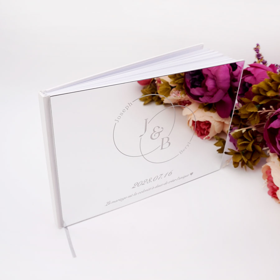 Personalized Guest Book - عرس شخصية الاكريليك مرآة الزواج ضيف