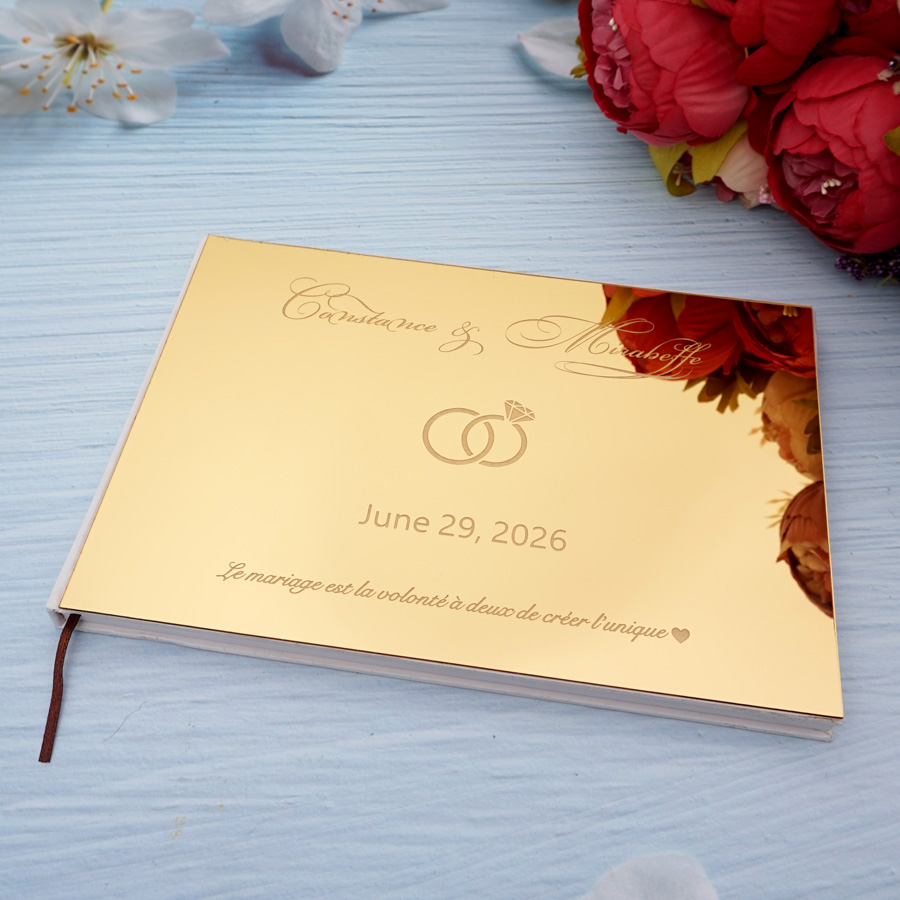 Personalized Guest Book - شخصية الزفاف مخصص التوقيع سجل الزوار