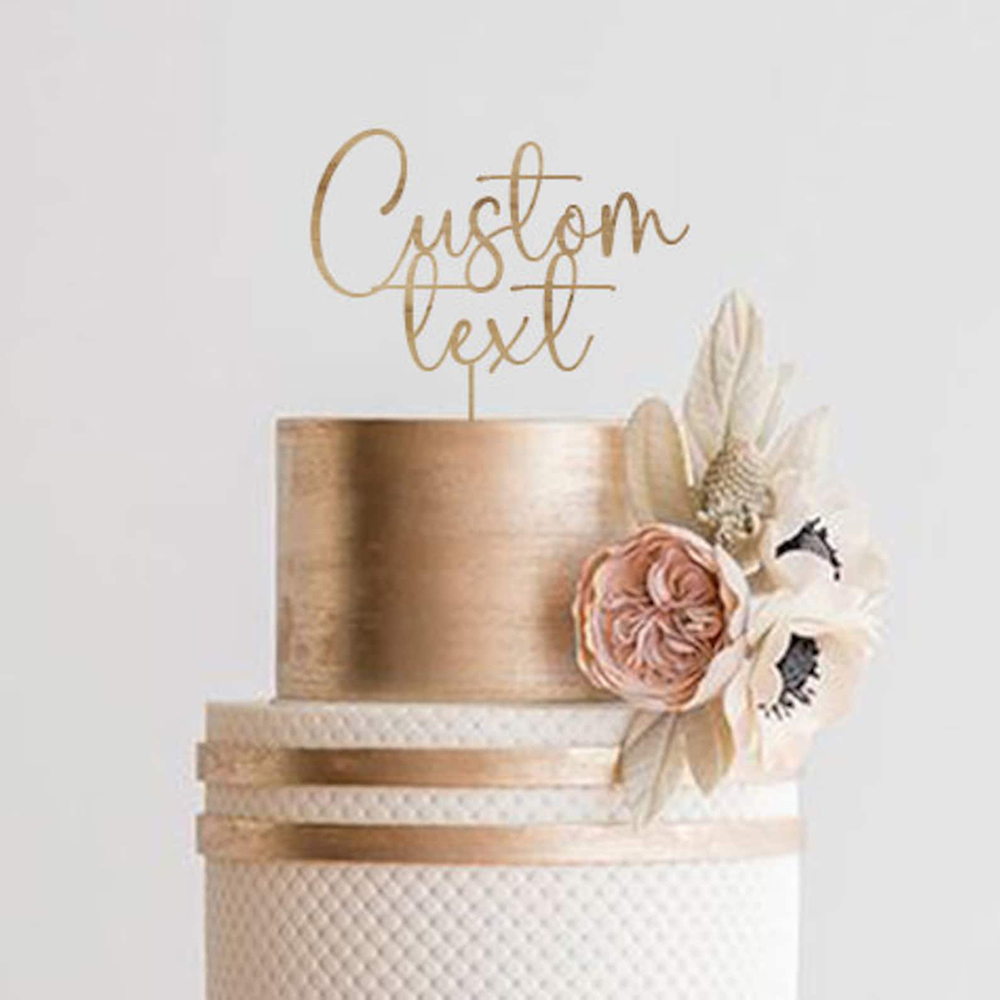 نص مخصص الذهب الاكريليك كعكة ت - مراجعة Wedding Ceremony Supply وسعره