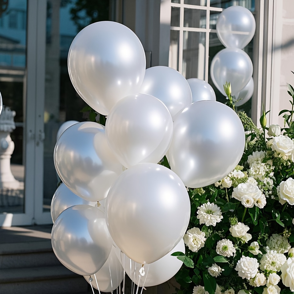 مجموعة بالونات بيضاء لؤلؤية، م - مراجعة Wedding Ceremony Supply وسعره