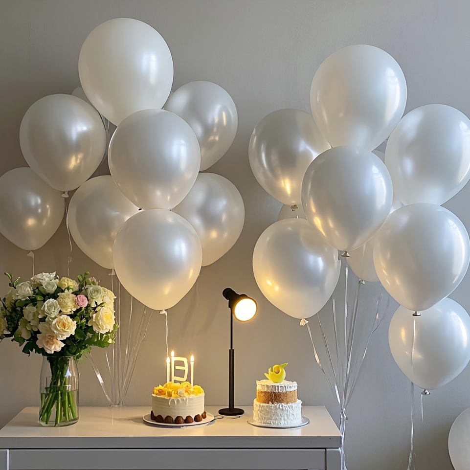 مجموعة بالونات بيضاء لؤلؤية، م - مراجعة Wedding Ceremony Supply وسعره