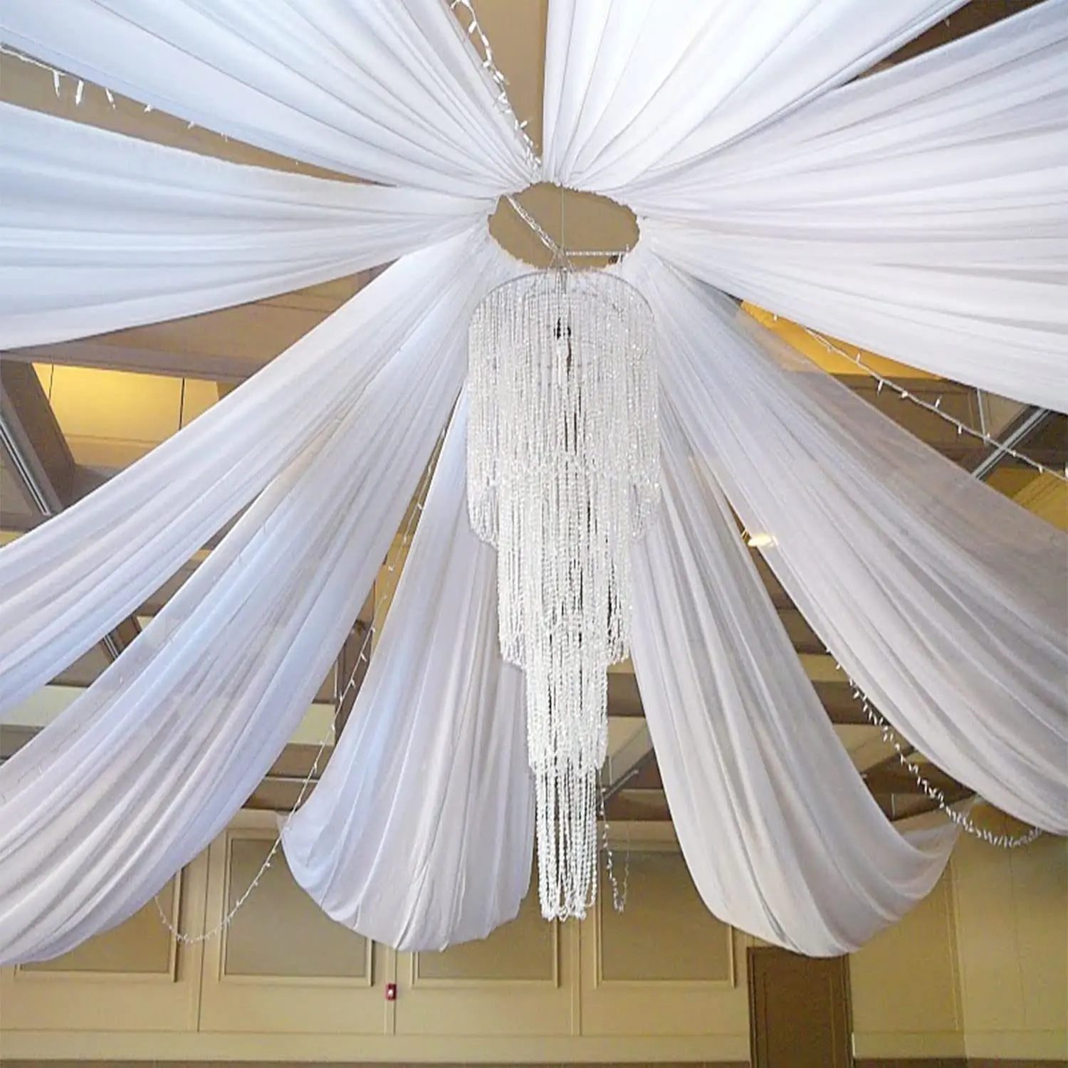 فستان الزفاف الأبيض ستائر السق - مراجعة Wedding Ceremony Supply وسعره
