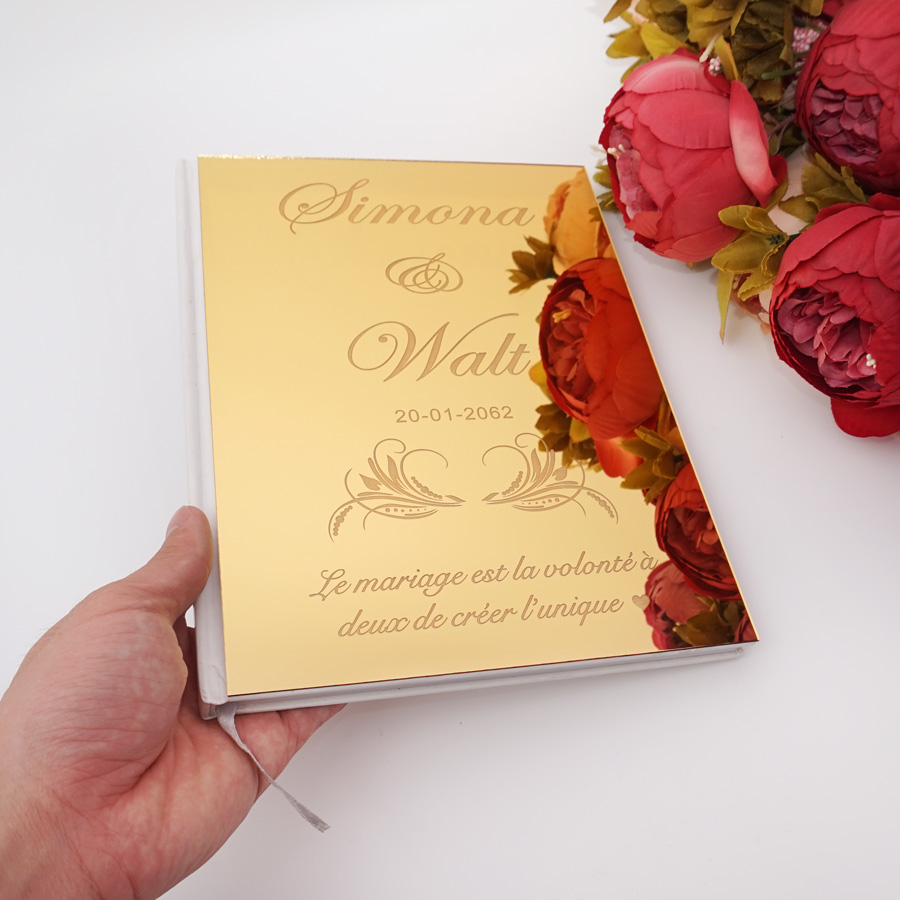 الاكريليك مرآة شخصية أنيقة الز - مراجعة Personalized Guest Book وسعره