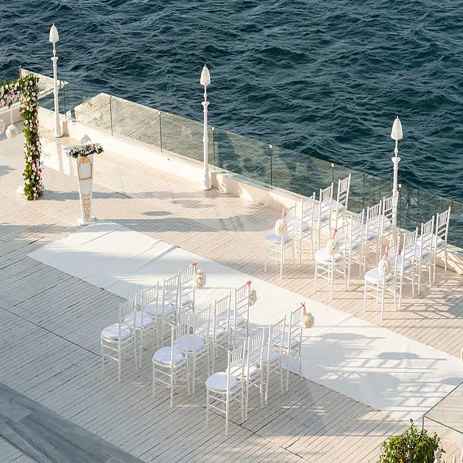 سجاد زفاف متين، مناسب للممرات  - مراجعة Aisle Runner White وسعره