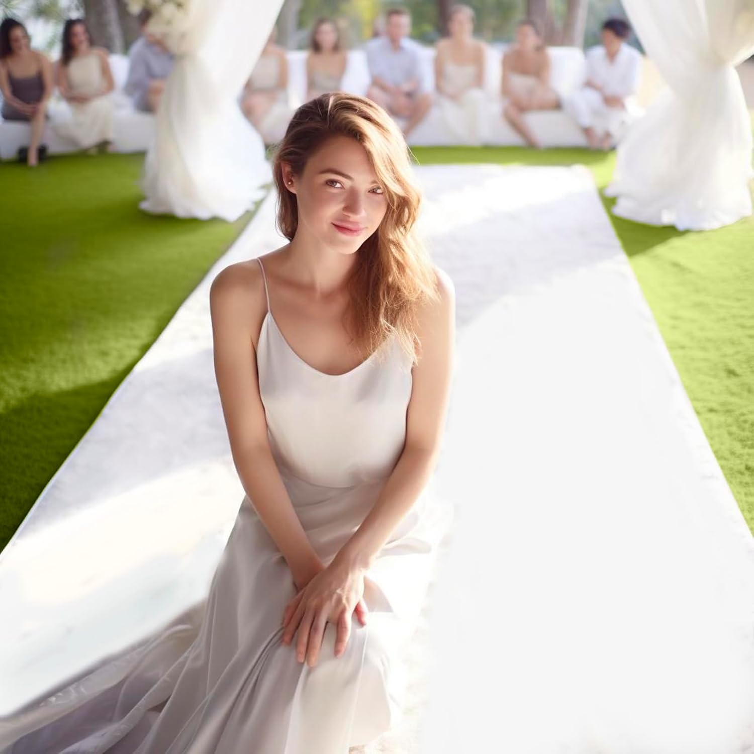 سجاد زفاف متين، مناسب للممرات  - مراجعة Aisle Runner White وسعره