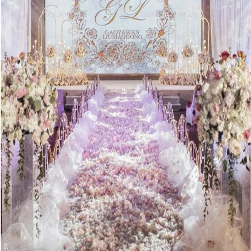 زينة زفاف أنيقة بيضاء، خيط ثلج - مراجعة Aisle Runner White وسعره