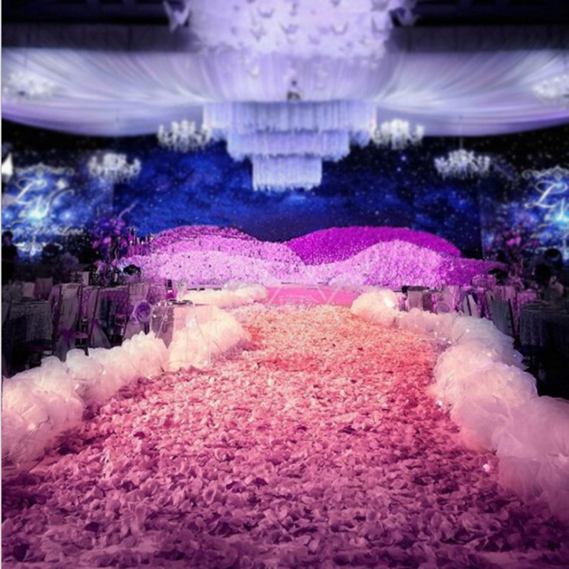 زينة زفاف أنيقة بيضاء، خيط ثلج - مراجعة Aisle Runner White وسعره