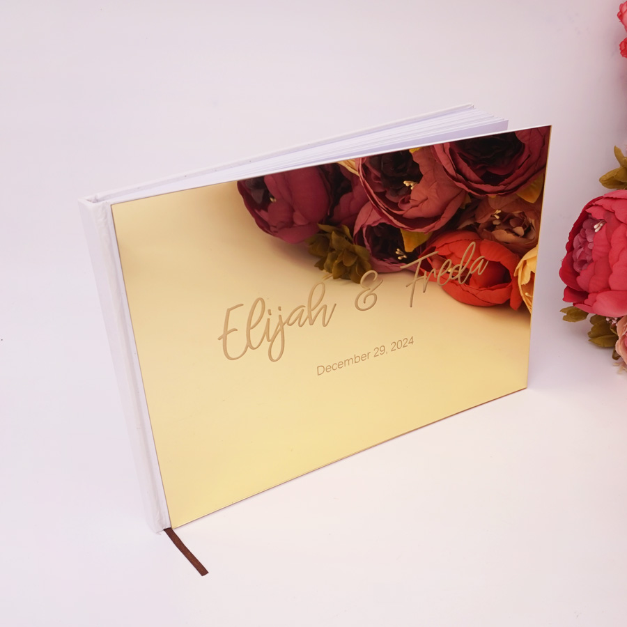 كتاب ضيف شخصي ، ذهبي ، فضي ، و - مراجعة Personalized Guest Book وسعره