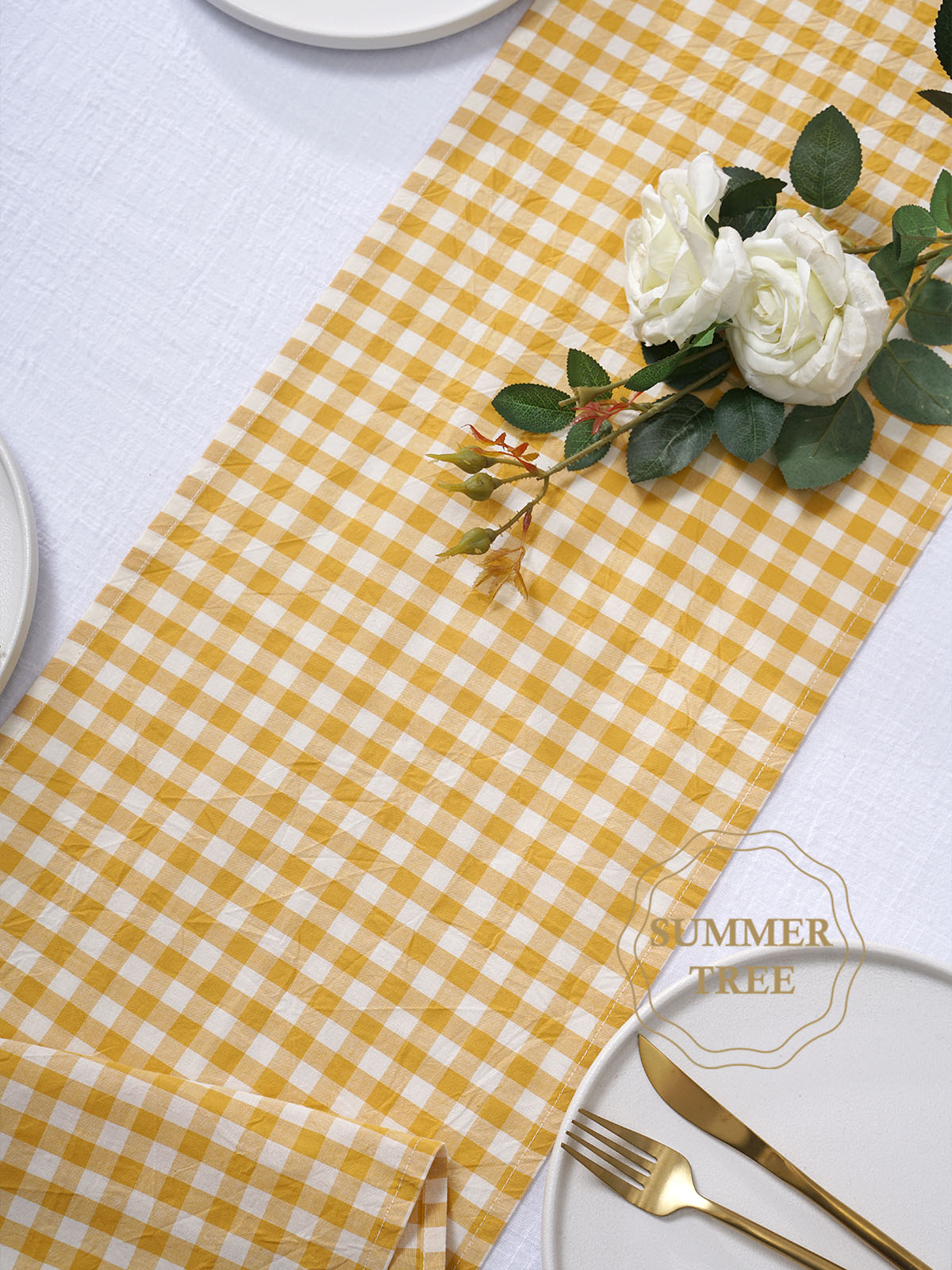 مفرش طاولة قطني بنقشة مربعات ر - مراجعة Wedding Ceremony Supply وسعره