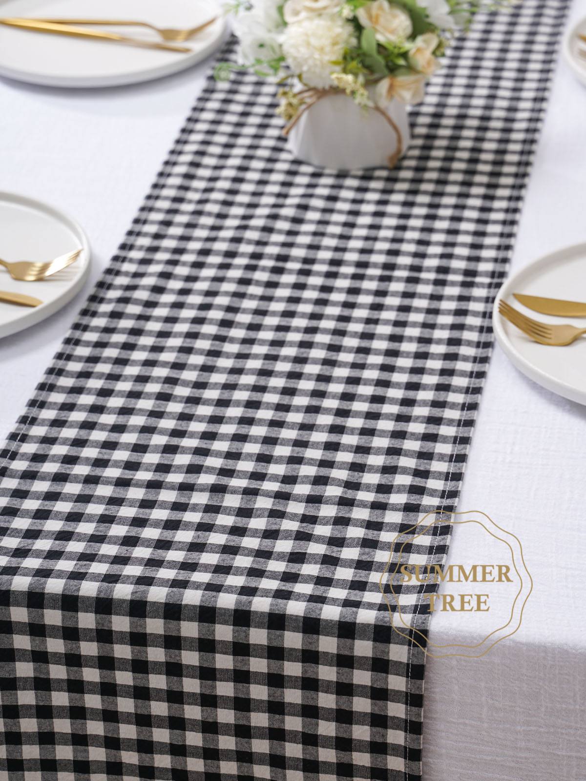 مفرش طاولة قطني بنقشة مربعات ر - مراجعة Wedding Ceremony Supply وسعره