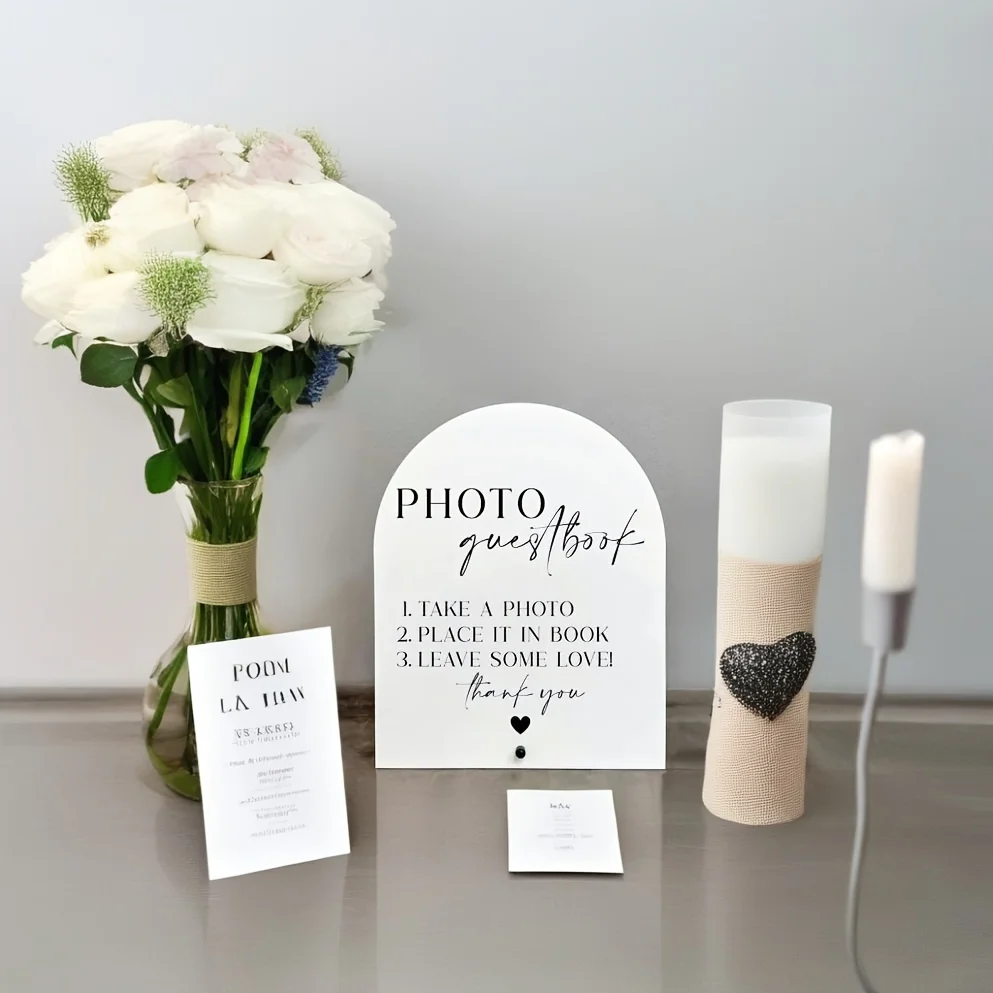لافتة كتاب ضيوف لصور الزفاف ال - مراجعة Personalized Guest Book وسعره