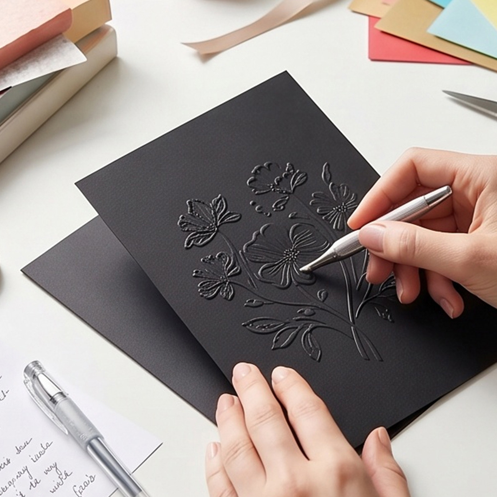 60 قطعة من ورق الكرتون الأسود  - مراجعة Papercraft Supply Invitation وسعره