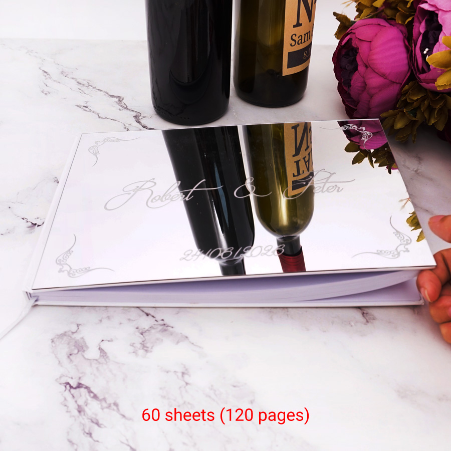 شخصية الزفاف خمر توقيع دفتر ال - مراجعة Personalized Guest Book وسعره