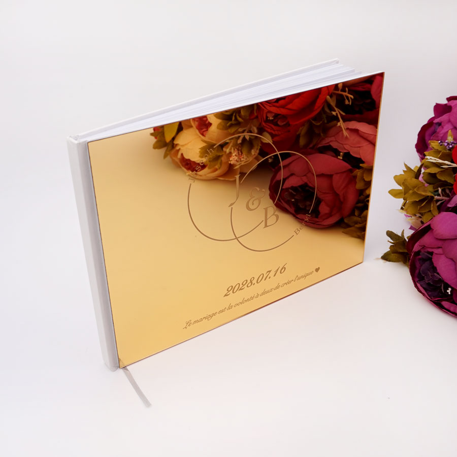 عرس شخصية الاكريليك مرآة الزوا - مراجعة Personalized Guest Book وسعره