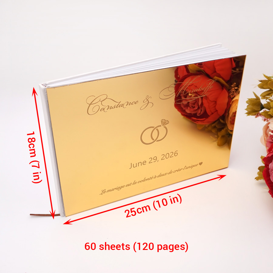 شخصية الزفاف مخصص التوقيع سجل  - مراجعة Personalized Guest Book وسعره