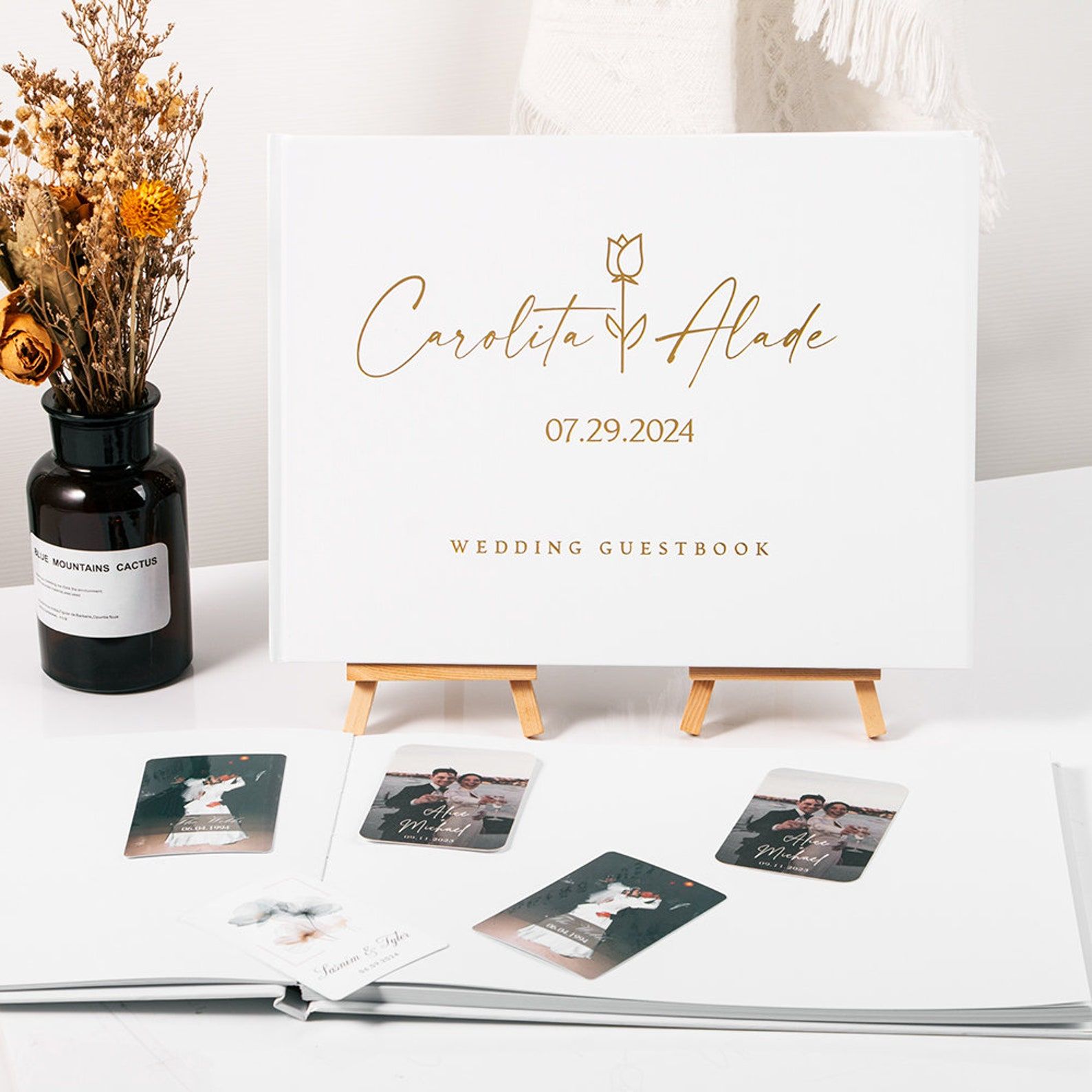 مخصص الزفاف سجل الزوار شخصية ض - مراجعة Personalized Guest Book وسعره