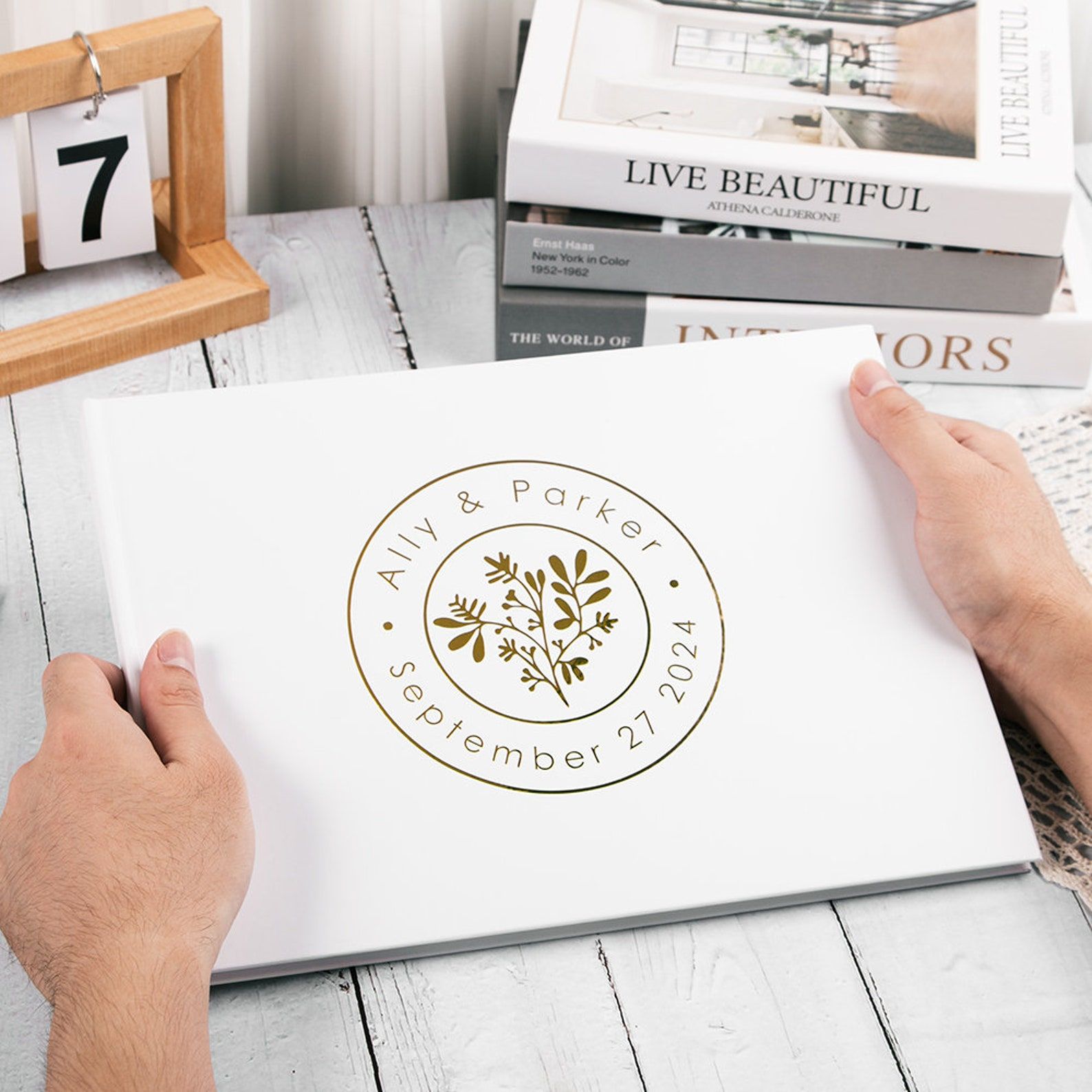 مخصص الزفاف سجل الزوار شخصية ض - مراجعة Personalized Guest Book وسعره